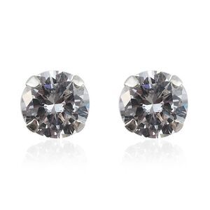 Simulated Diamond Earrings in Platinum Over Sterling Silver 2.85 ctw